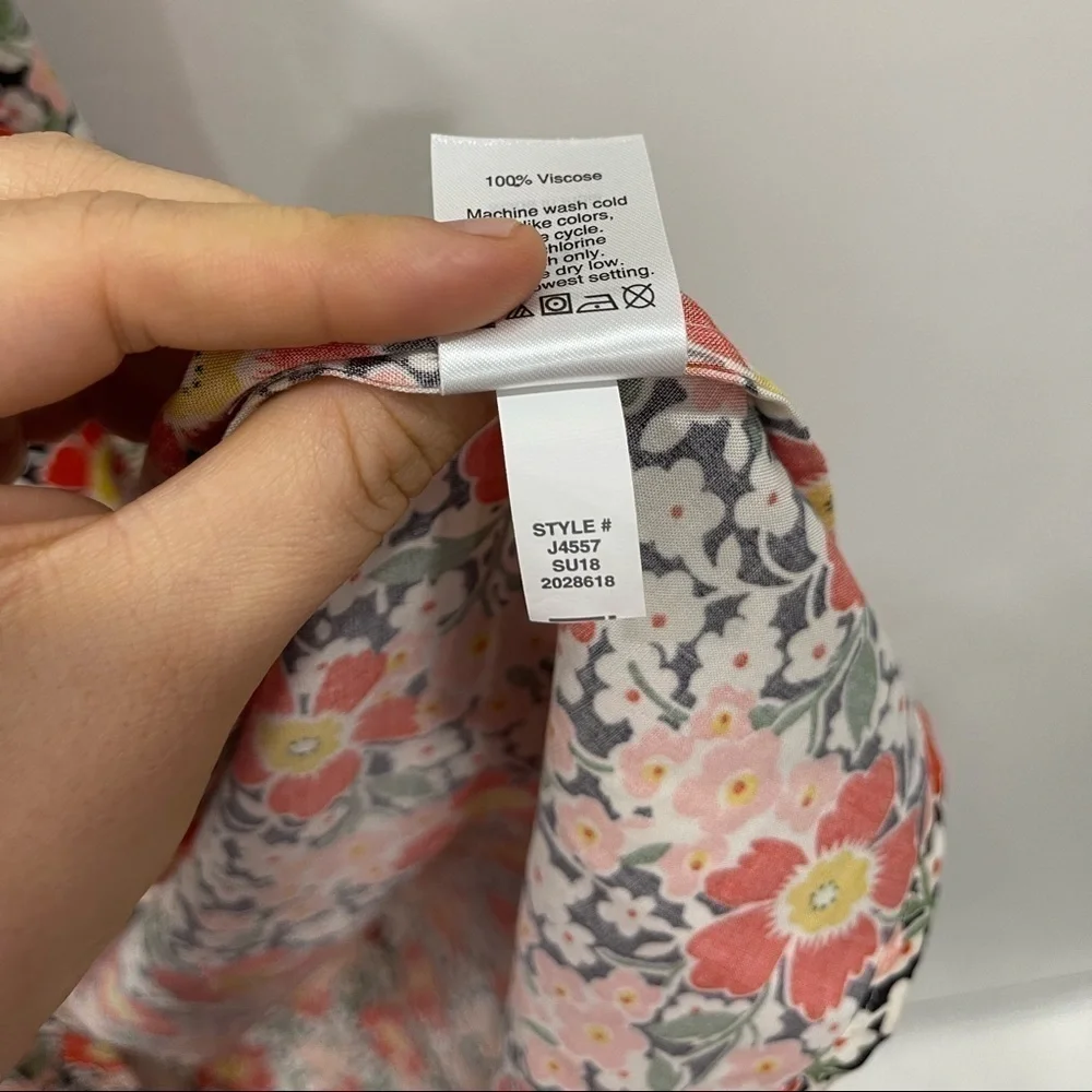 J. Crew True Wrap Floral Midi Dress J4557